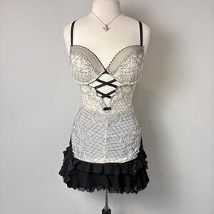 Victoria’s Secret XS New with Tags lace lingerie dress with garter suspenders